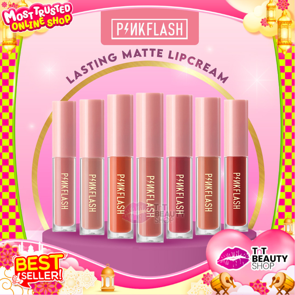 PINKFLASH Lasting Matte Lipcream | PINK FLASH Lipstick - PF L01 - NUZ | TnT Beauty Shop