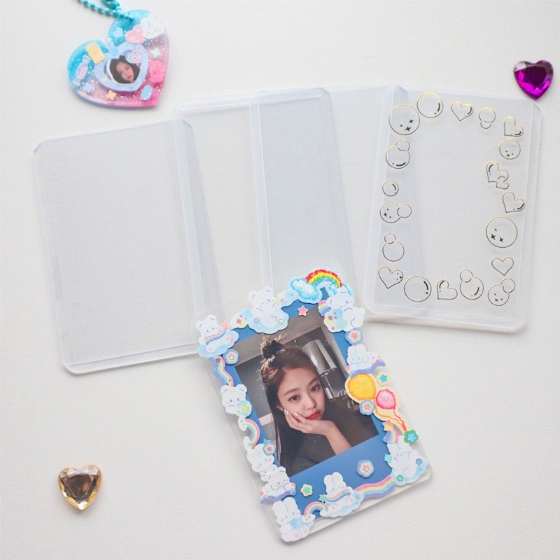 

10 Pcs Cover Pelindung Kartu Foto Bahan PVC Transparan Anti Air