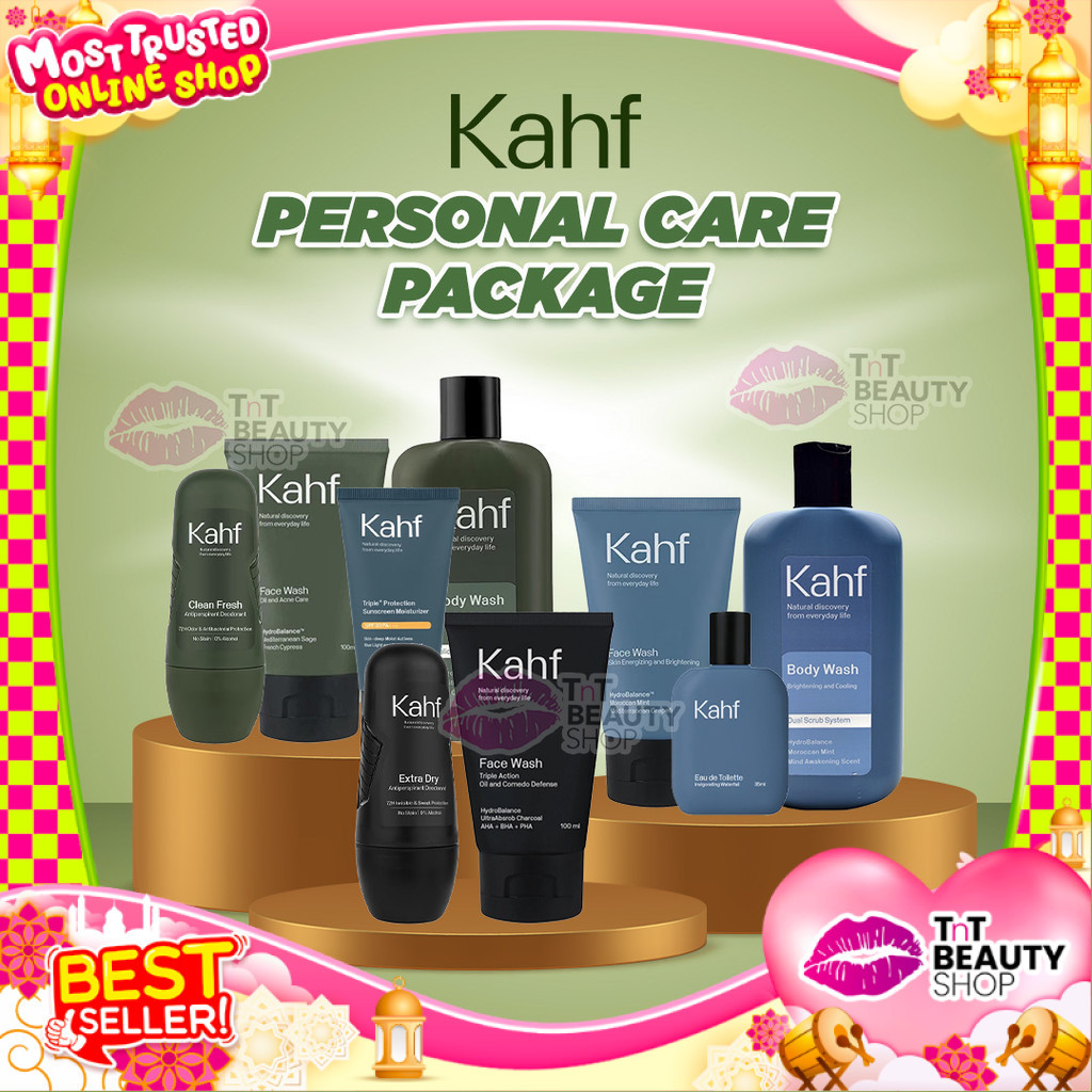 [BUNDLING] Kahf Paket Personal Care - Face Wash - Body Wash - Sunscreen - Deodorant - EDT | TnT Beau