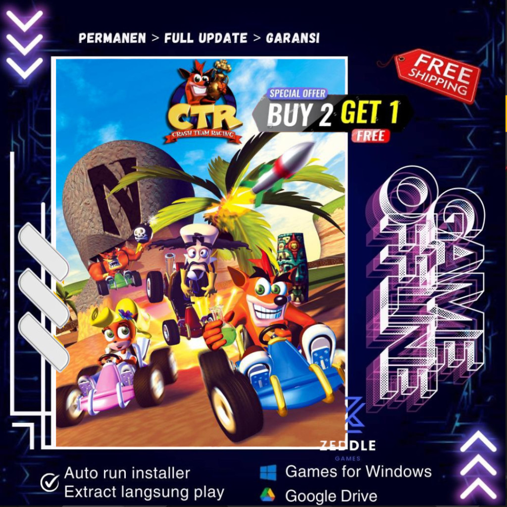 CRASH TEAM RACING - GAME PC - GAME LAPTOP - PC GAME OFFLINE