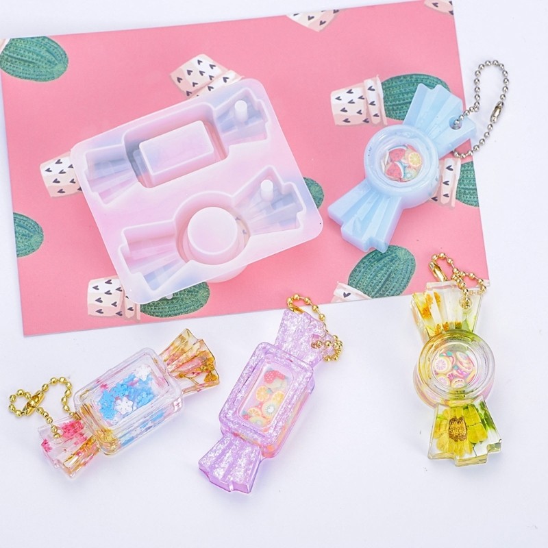 

1Pcs Clear Quicksand Candy Silicone Molds Shaker Oil UV Resin Epoxy Keychain Mold For DIY Crafts Pendant Jewelry Making Tool