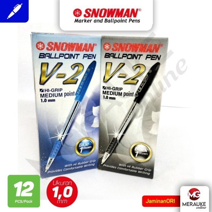 

Snowman Ballpoint Pulpen Pena V-2 Medium 1.0 MM Merauke Online