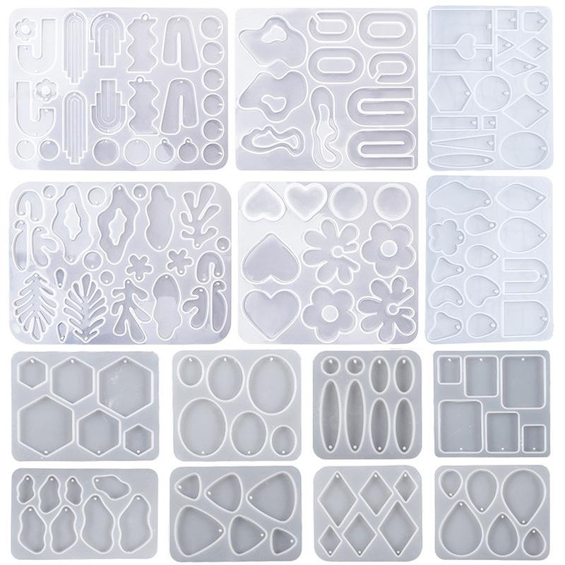 

Earring Pendants Epoxy Resin Silicone Mold DIY UV Epoxy Earring Pendant Crafts Resin Silicone Mold Jewelry Making Casting Mould