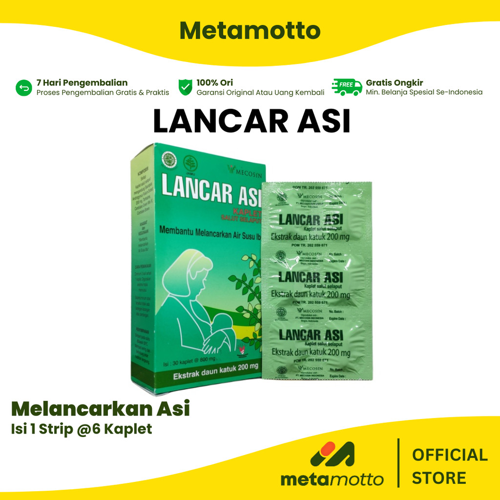 LANCAR ASI HERBAL EKSTRAK DAUN KATUK PELANCAR ASI  - Metamotto
