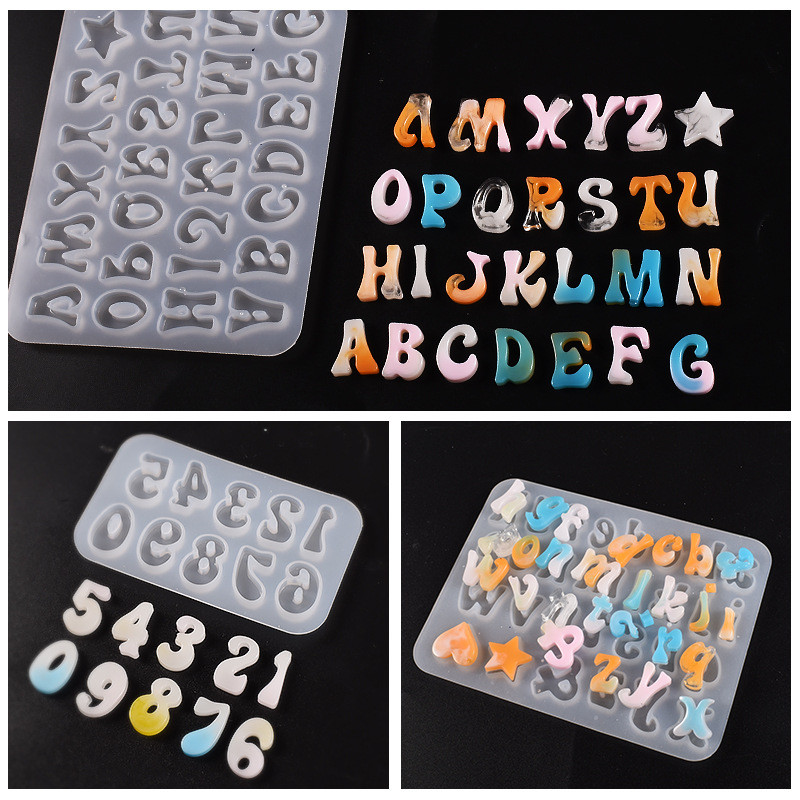 

Alphabet Epoxy Resin Silicone Mold Letter Number Mould DIY Keychain Earring Pendant Epoxy Resin Jewelry Crafts Casting Mold