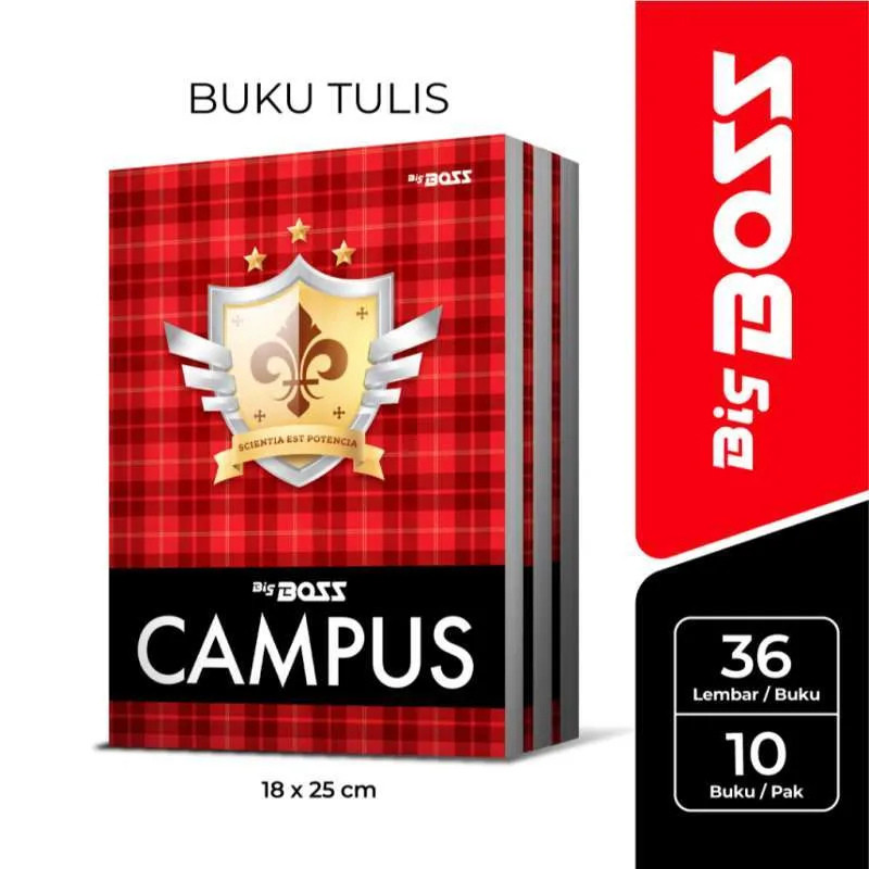 

(1DUS/20PAK) BIG BOSS BUKU TULIS 36 LEMBAR / BUKU TULIS BIG BOSS 36 LEMBAR 1 DUS ISI 20 PAK