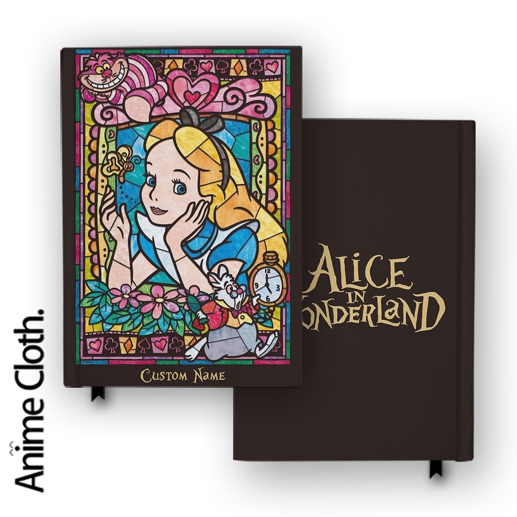 

Buku Catatan Notebook Alice In Wonderland 21 Glass Custom Name Agenda Diary Jurnal Hardcover A5 A6
