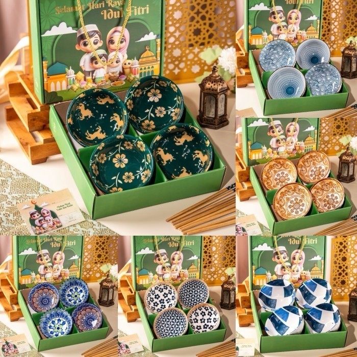 

Japanese Bowl set isi 4 Paket Mangkok Lebaran Idul Fitri Eid Hampers