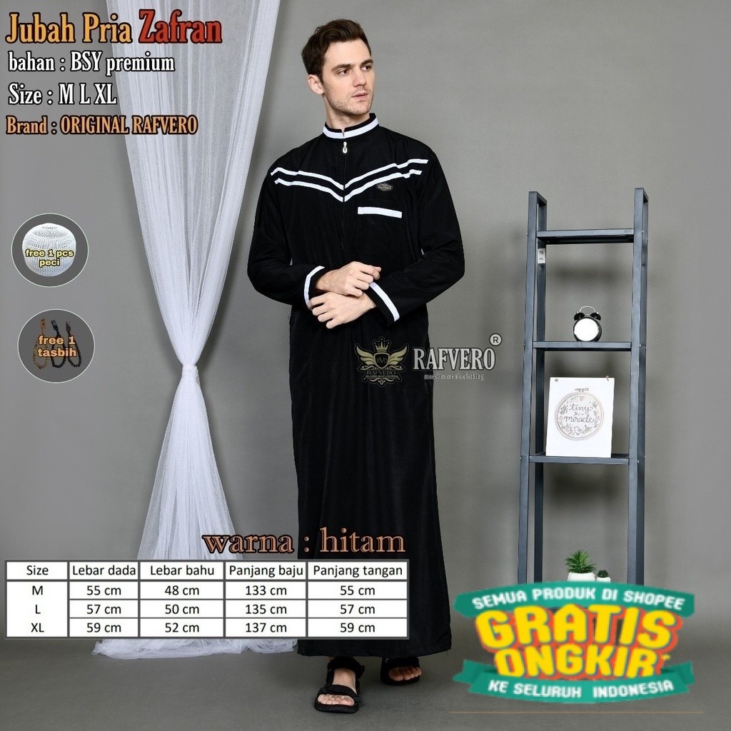 Jubah Pria Zafran / Jubah  Pria dewasa / Jubah arab / Baju Muslim pria / Jubah Gamis Pria Pakistan/ 