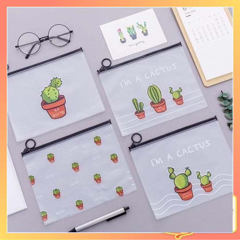 

Tas Import - S645 Tempat Pensil Transparan Motif Kaktus / Pouch Penyimpanan Alat Tulis Import