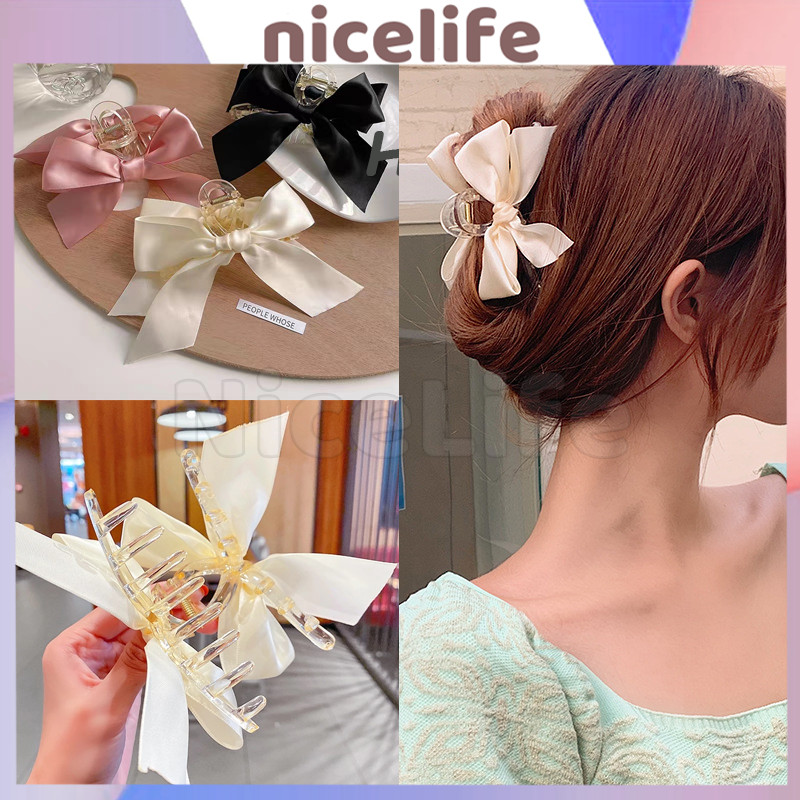 Jepit Rambut Korea Dewasa Pita Besar Hairpin Satin Jepit Rambut Pita Jumbo Besar