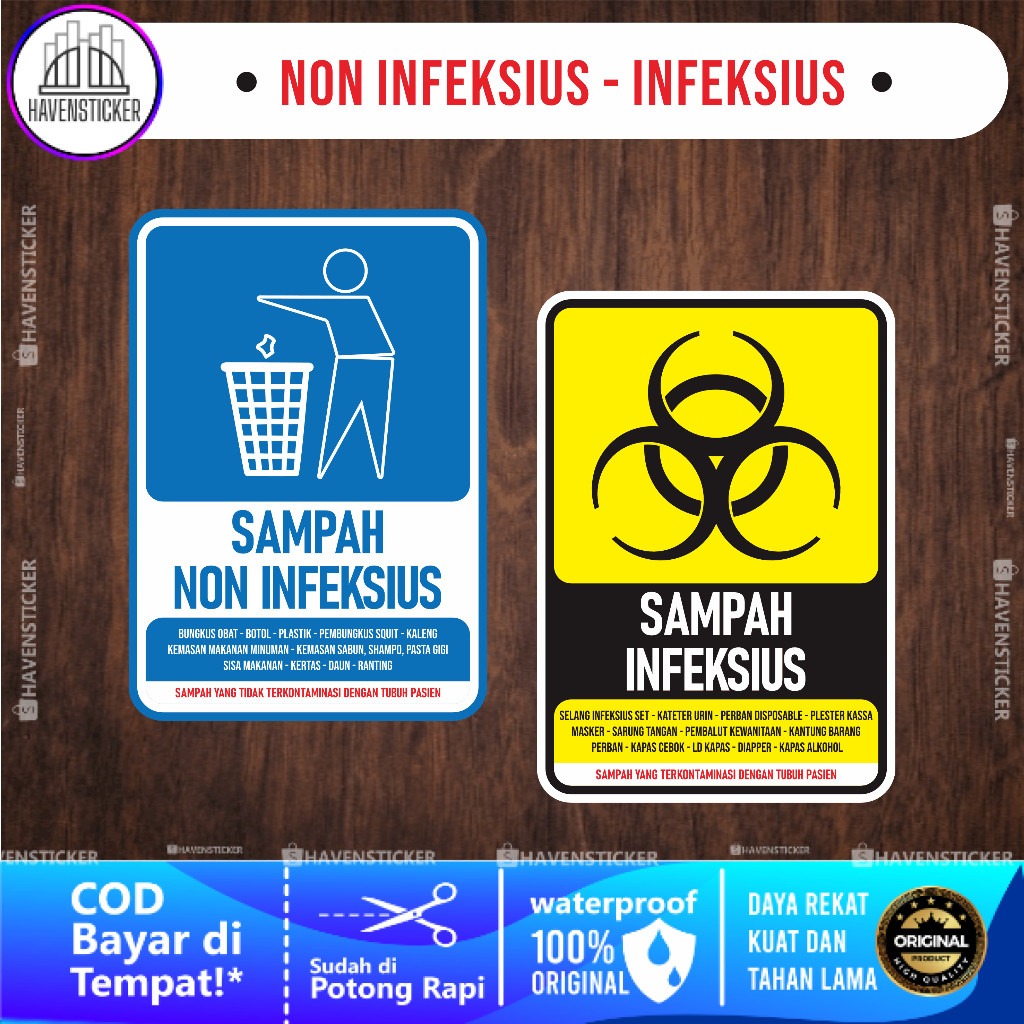 

Stiker Sampah Non Infeksius & Infeksius Laminasi Kilat