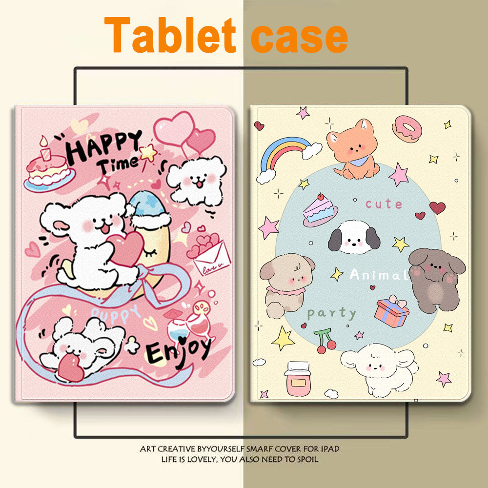 Case iPad For Mini 4 5 Air1 ipad pro 2022 11inch iPad mini6 TPU Soft Side Motif Anjing Imut Cover Ca