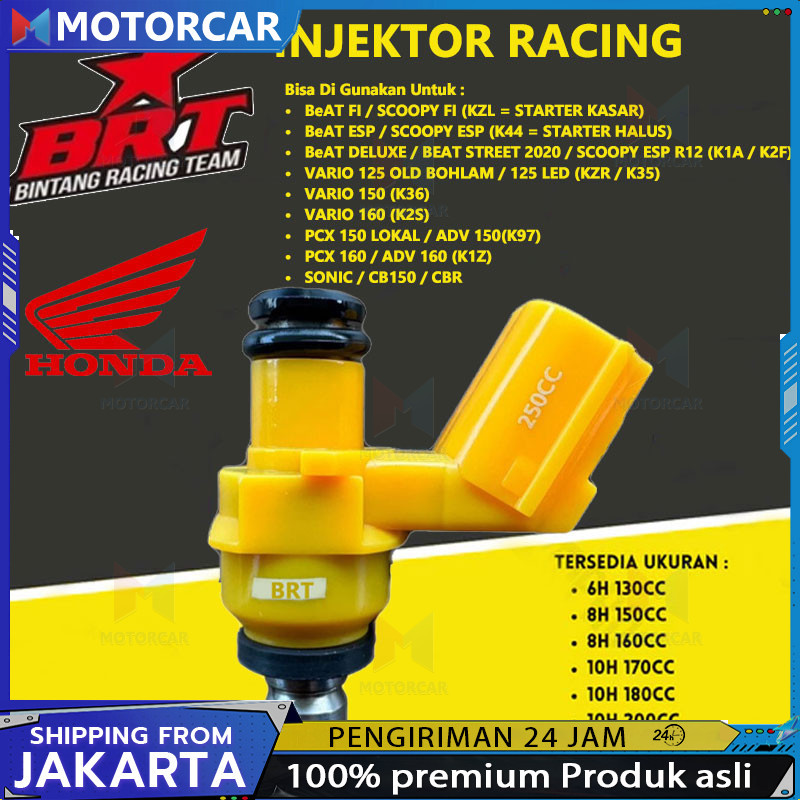Injektor HONDA CPO BRT Racing PCX Beat Vario 110 125 150 160 CB150 CBR Sonic Supra GTR Genio Scoopy 