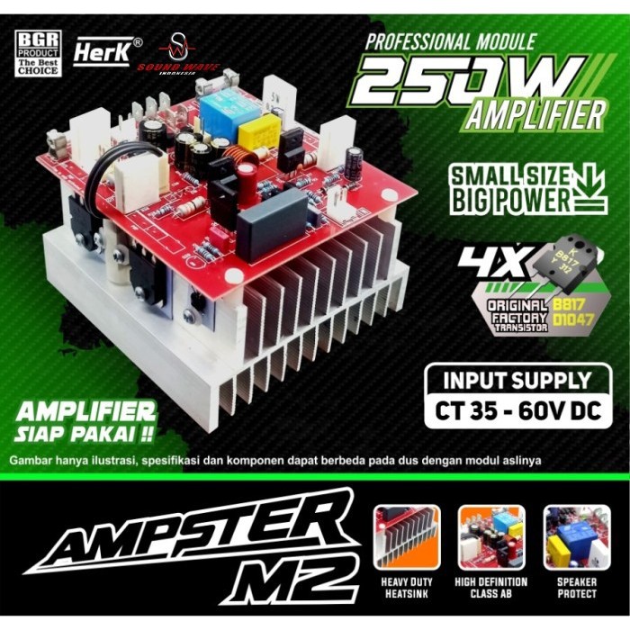 KIT POWER AMPSTER M2 250W MONO HERK BELL