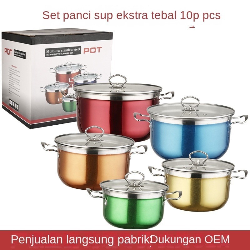 KLYORA - Panci Set Su Kukus Stainless Steel Steamer Soup Pot Murah