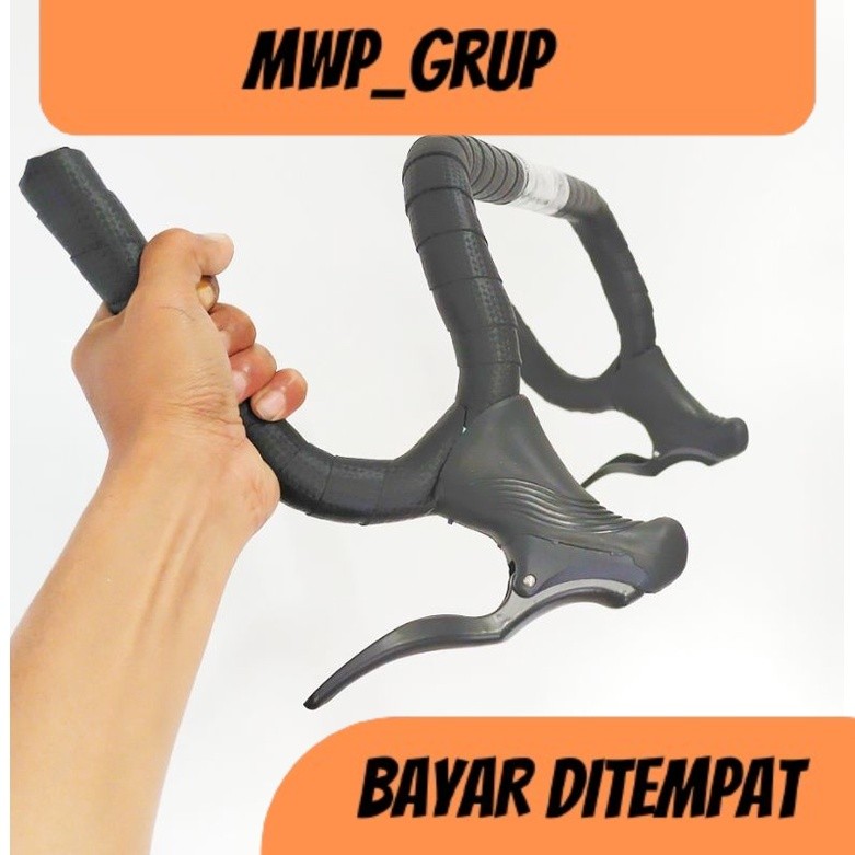 New Paket Dropbar Road Bike Standart 25.4x420mm Alloy Stang Sepeda Balap Fixie Handlebar Gravel Fixe