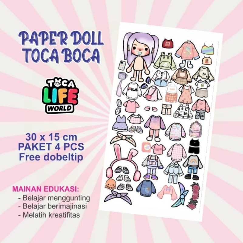 paper doll toca boca / mainan BP toca boca / mainan anak viral