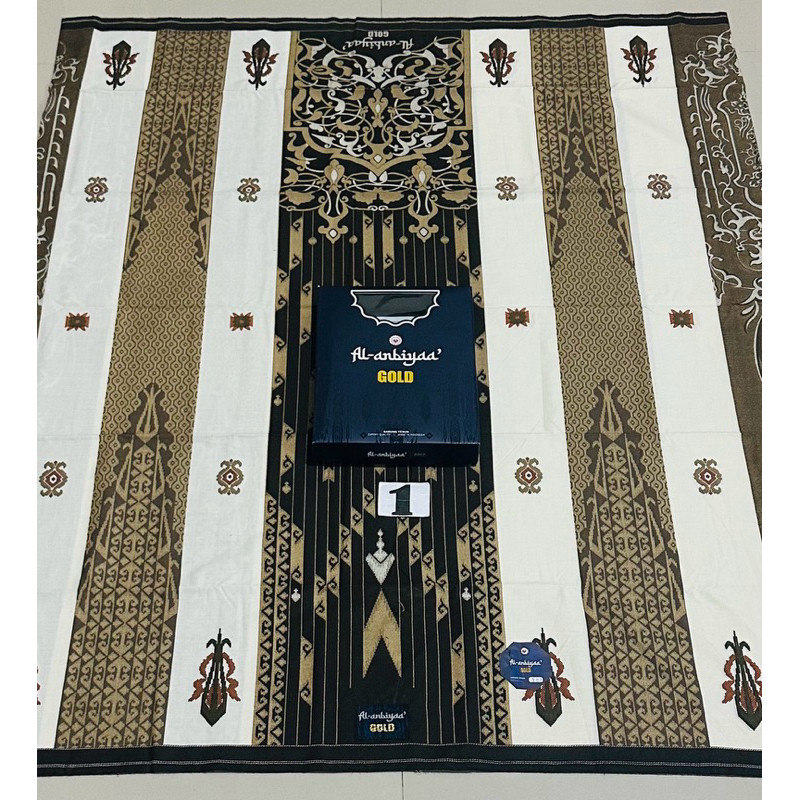 Sarung Al anbiya' GOLD Motif BHS Full Sutra Original 100%