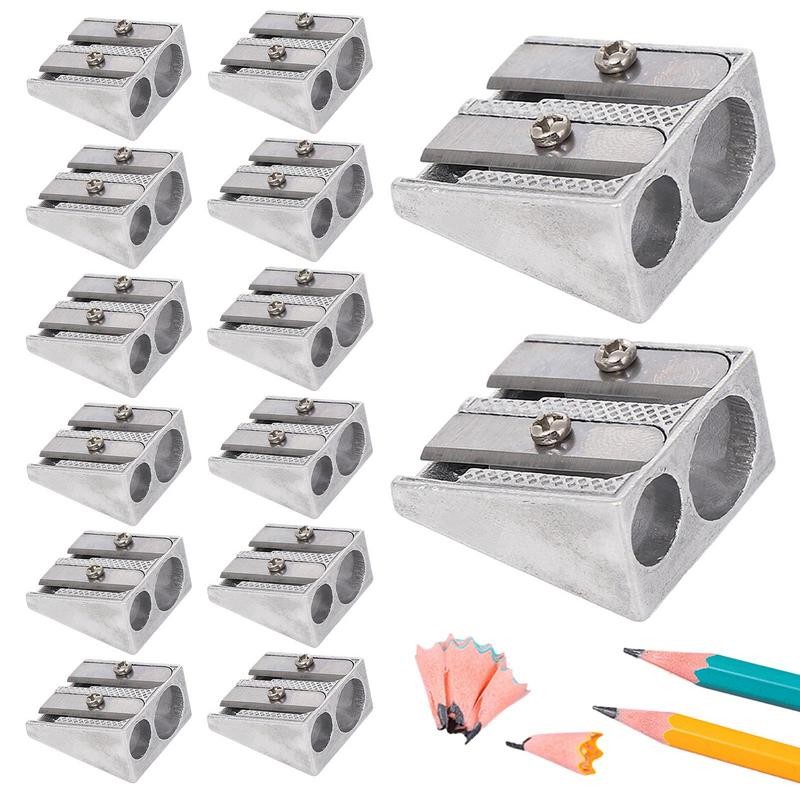 

Magnesium Pencil Sharpener Double Holes Graphite Pencils School Crayon Sharpener Stationery Accessories For School Classroom
