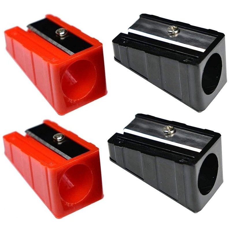 

Kynsna Pencil Sharpener Metal Blade Carpenter Jumbo Crayon Sharpener, Woodworker Sharpeners Sharpening Golf Pencils 4-Pack