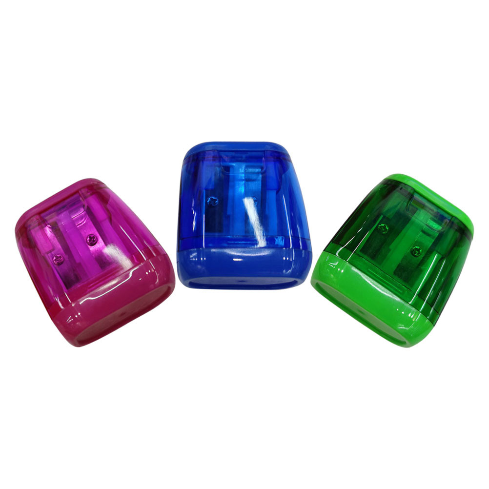 

3 Pcs Manual Pencil Sharpener Bulk Sharpeners Carbon Steel Crayon Vintage Student Double Hole Handheld