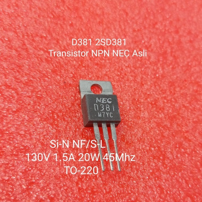 AS01 D381 2SD381 transistor Nec asli