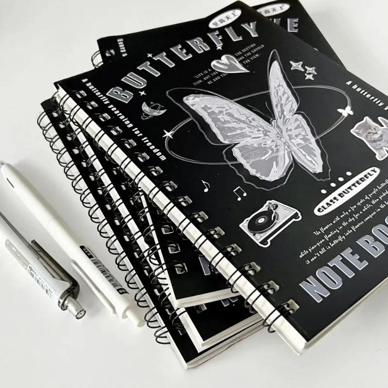 

50 sheets/book A5 Horizontal Line Notebook Coil Notebook Paper Student Homework Sketchbook Binder Planner Journal