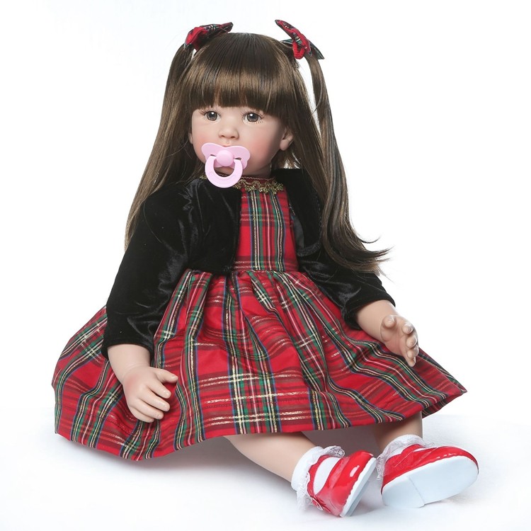NPK 60cm Silicone Reborn Baby Dolls Baby Doll Alive Realistic Boneca Bebes Lifelike Real Girl Doll R