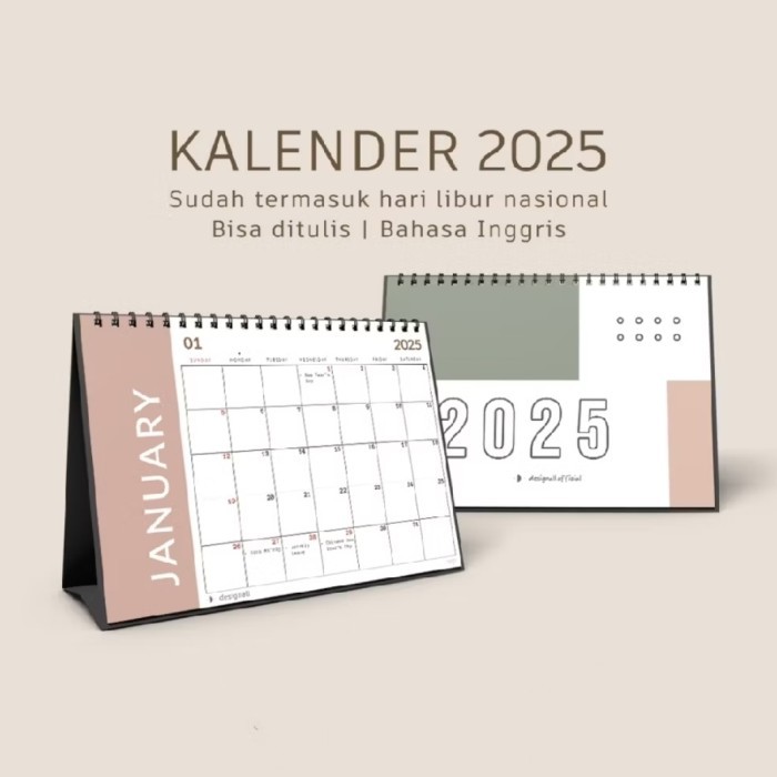 

ANDM Kalender 2025 Meja Duduk Aesthetic Spiral WP - Semi Glossy