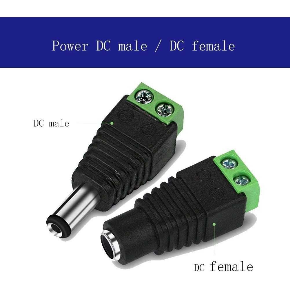 Konektor Jack DC 12V Male Female CCTV LED Strip 5 Pair - EC5