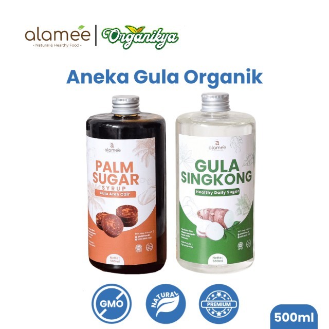 

ALAMEE Gula Aren Cair Singkong Ketela Palm Sugar Cair Organic Organik Pure Murni Sirup Pemanis 500ml organikya