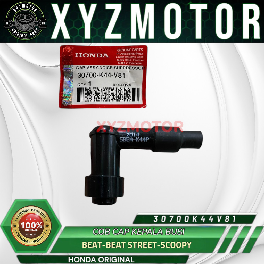 COB CAP KEPALA BUSI BEAT BEAT STREET SCOOPY ESP HONDA 30700-K44-V81 ORIGINAL