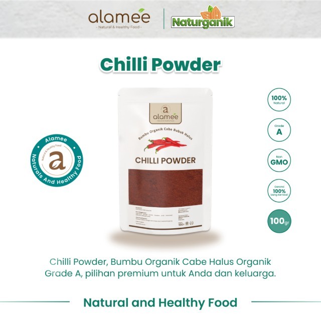 

ALAMEE Bubuk Cabe Halus Bumbu Dapur Instan Chilli Powder Chili Cabai Seasoning Organik 100 Gram Naturganik