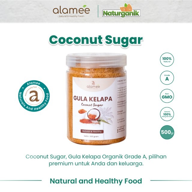 

ALAMEE Gula Kelapa Coconut Sugar Premium Organik Asli Bubuk Powder Natural Organic 500gr Naturganik