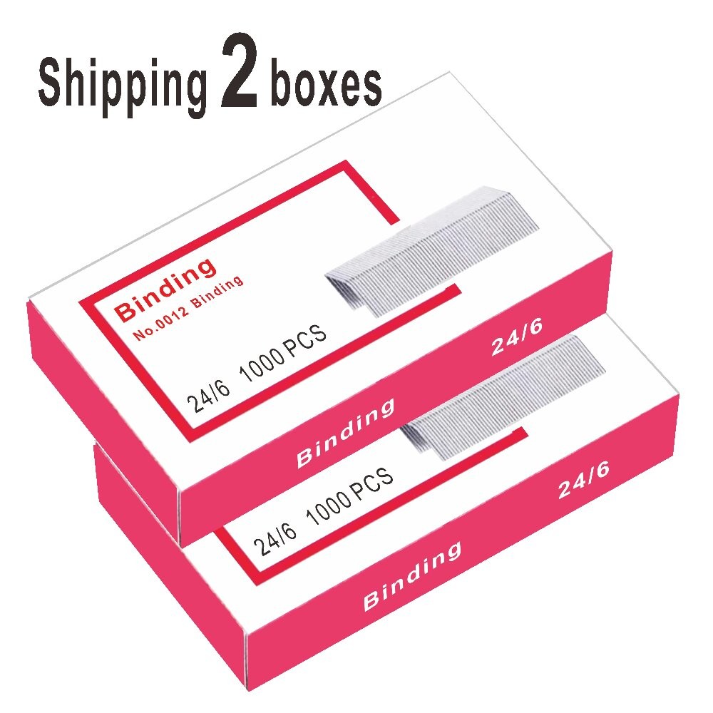 

2 Boxes Staple 24/6 Bookbinding Dental Clamps Rivets For Stapler School Supplies Office Accessories Stationery Binding Staplers