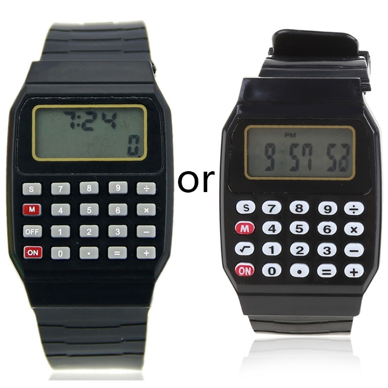 

New Fad Children Silicone Date Multi-Purpose Kids Electronic Calculator Wrist Watch MAR2