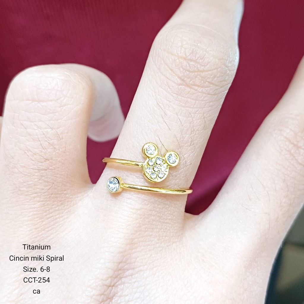 Cincin Titanium Miki Spiral CCT-254