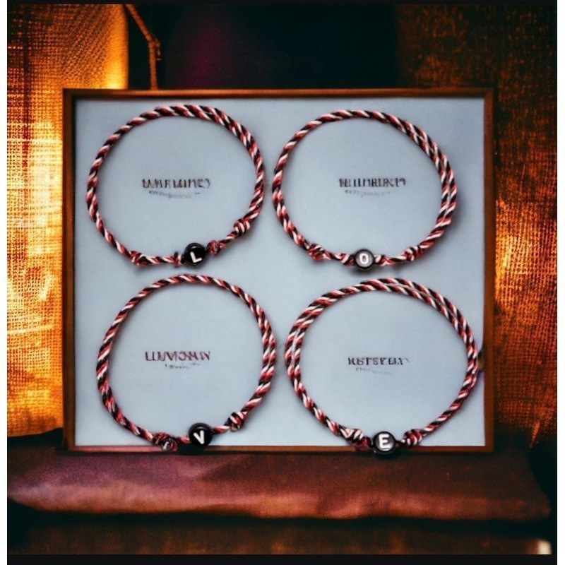 READY STOCK SIAP KRIM || BISA COD||LJP ACCECORIS ||gelang tridatu inisial huruf alfabet bisa custom 