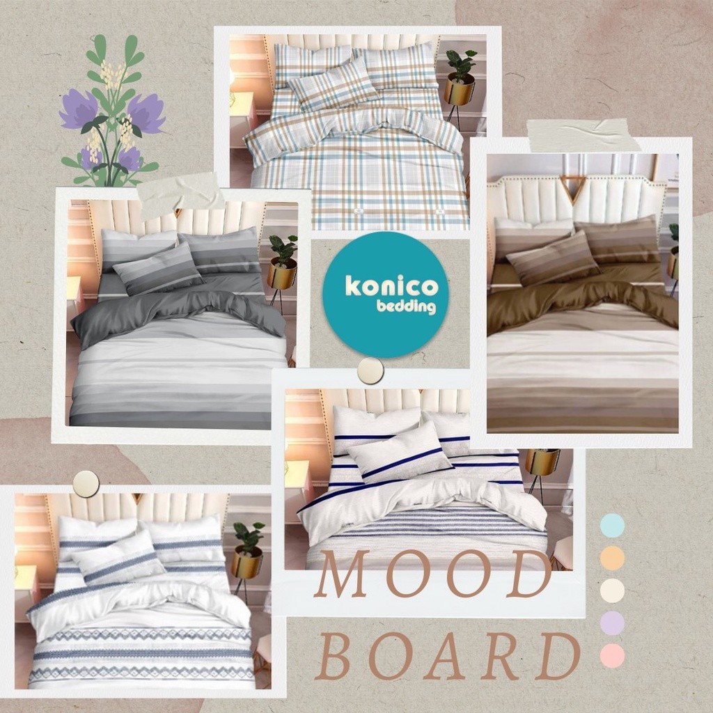 KONICO Sprei Set MINIMALIS AURELIA ( tanpa bedcover ) AESTHETIC KATUN KOREA DOUBLE