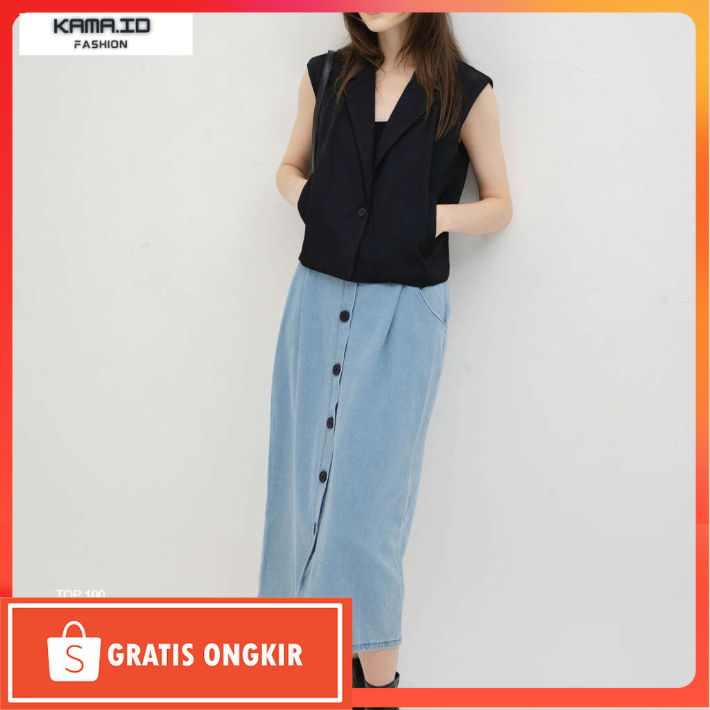 OuterWear / This Is April - Atasan Vest Wanita  Nayla Top - Black - 185918