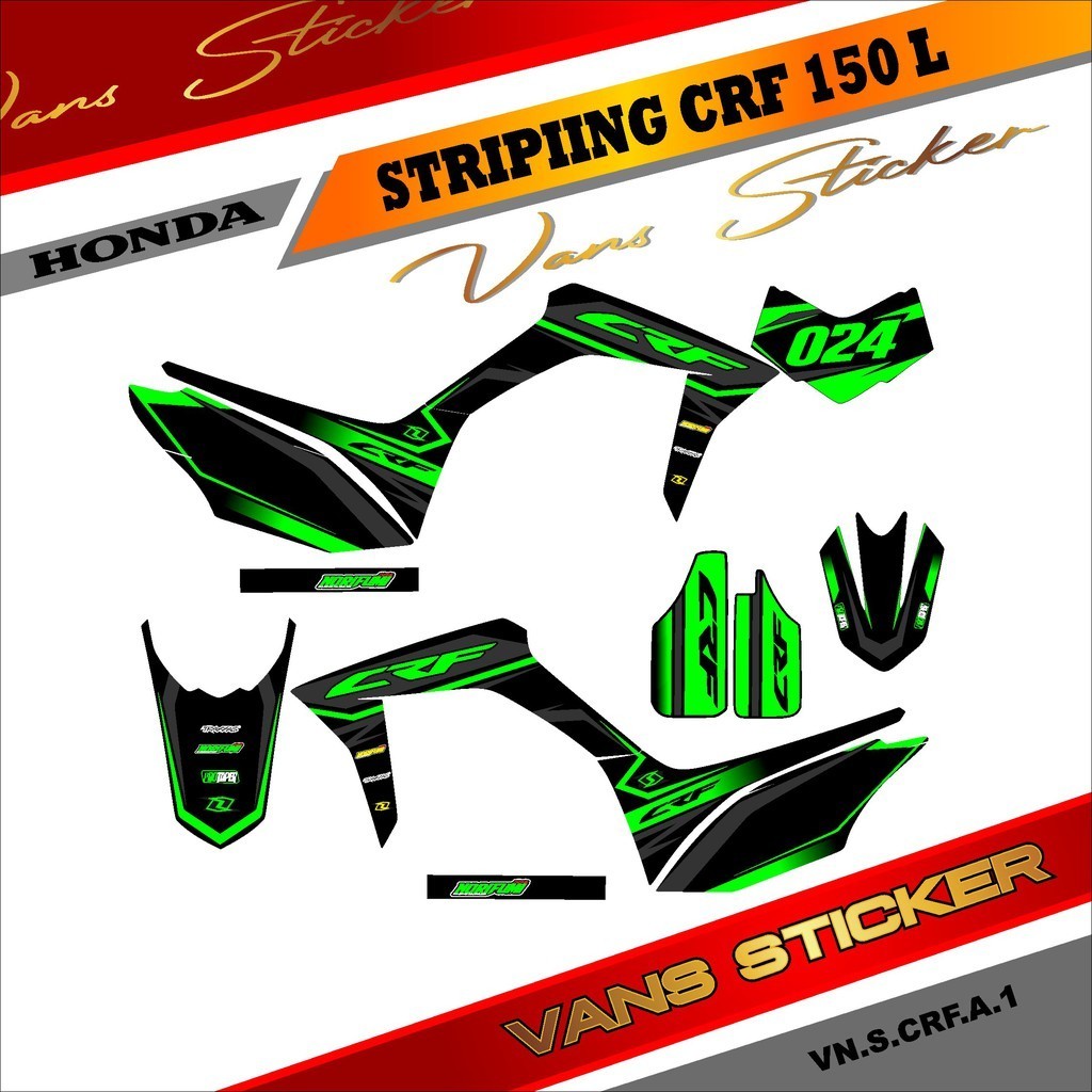 Sticker Striping CRF 150L-lis sticker variasi motor crf 150L