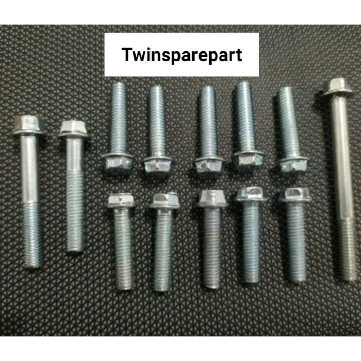 Baut full set cover tutup blok mesin cvt Yamaha Fino karbu