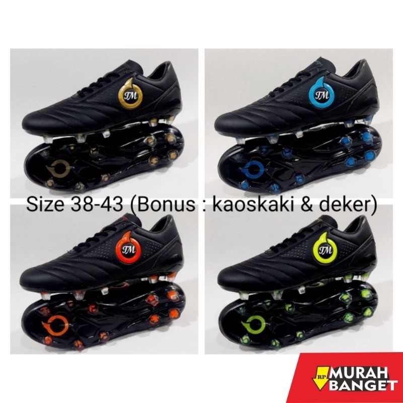 Sepatu specs keren- Sepatu Bola Hitam Ortuseight Forte