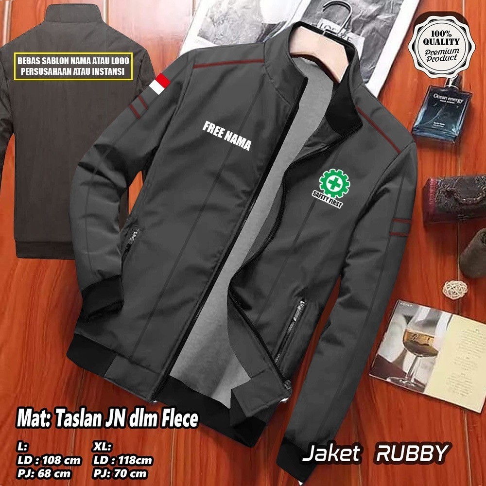 JAKET PARASUT SAFETY K3 BOLAK BALIK / JAKET SERAGAM SAFETY CUSTOM SABLON
