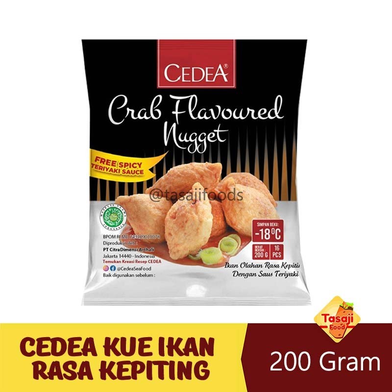 

Cedea Crab Flavoured Nugget 200gr - Kue Ikan Rasa Kepiting