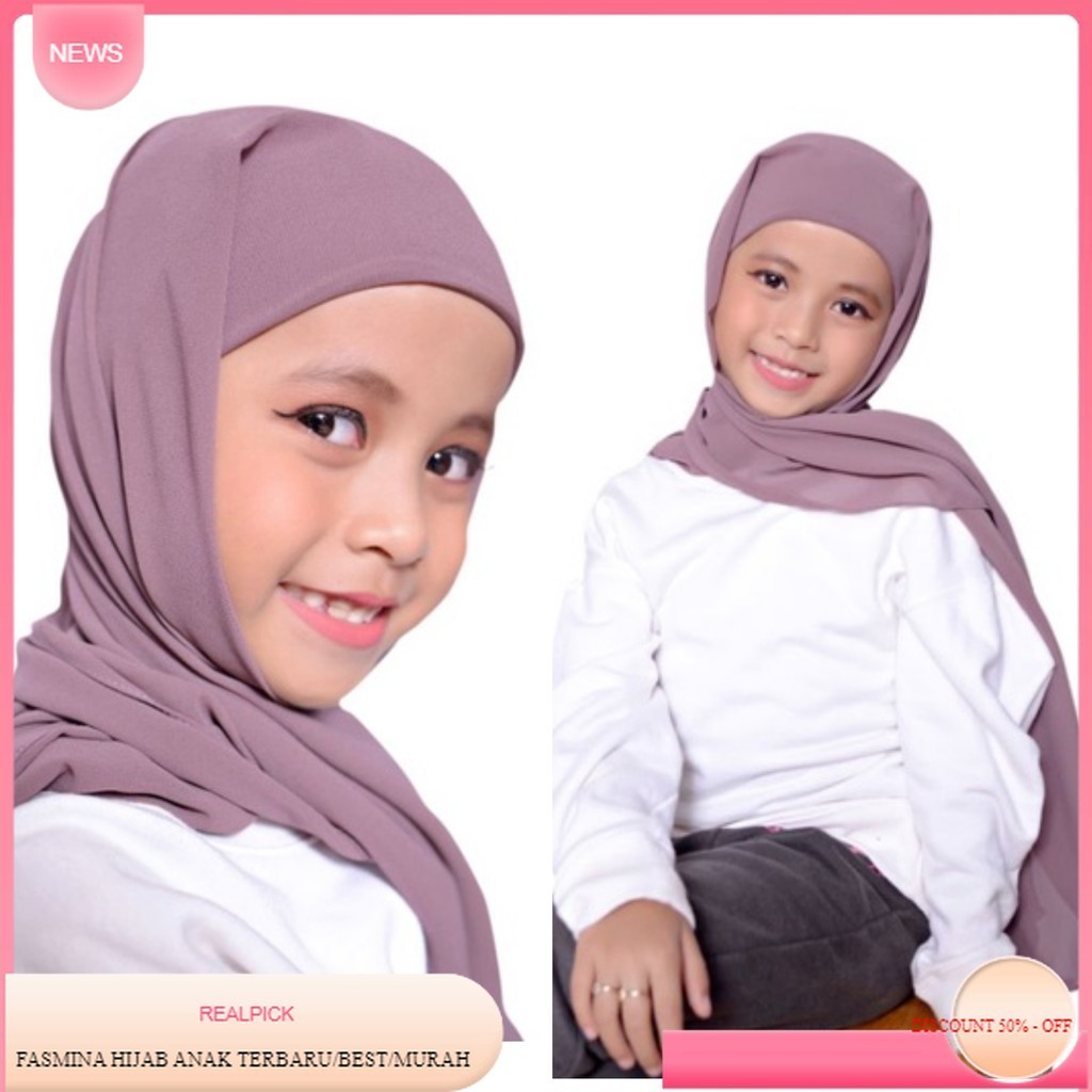 Jilbab / Hijab PASHMINA ANAK  SD SMP + INNER  / PASHMINA INNER / PASHMINA