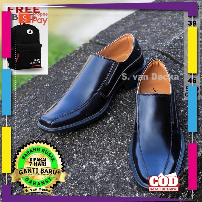 UKURAN SIZE 37 38 39 40 41 42 43 44 45 / Pantofel Hitam Pria Sepatu Pantofel Pria Sepatu Pantopel Pr