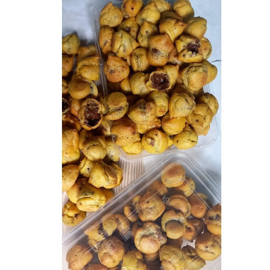 (1/2kg) MINI SOES KERING ISI COKLAT KEMASAN BOX 500ML  | SNACK LEZAT DEPOK