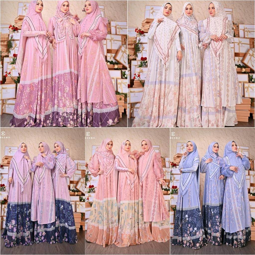 100% Original Gamis Syari DAYANA Set Syar'i by El Deena  - Eldeena TERBARU UMROH realpic 100%
